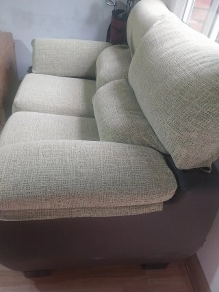 Sofá de 2 plazas en tela Verde Oliva