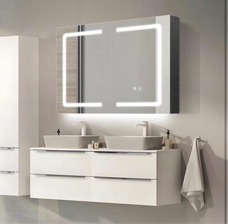 Espejo Armario Baño LED 80x60cm