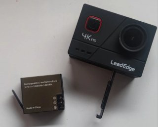 Cámara Deportiva LeadEdge 4K EIS Negra