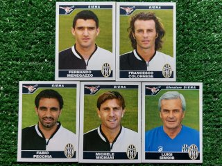 5 figurine Calciatori Panini Siena 2004/05