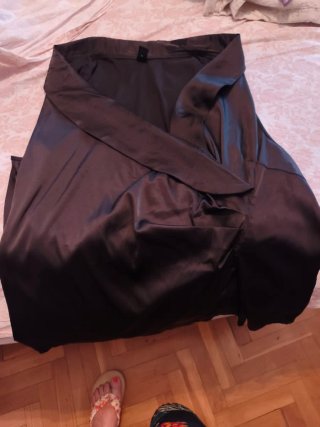 Blusa cruzada negra talla grande