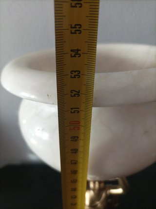 Lámpara antigua de mármol y bronce