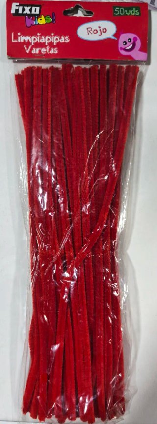 Limpiapipas Rojas Fixo Kids (50 uds)