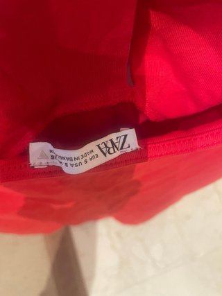Vestido Rojo Zara Talla S