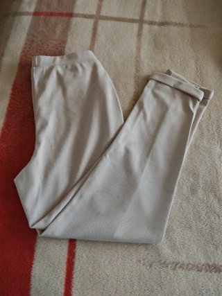 Pantalón Mango Talla S Beige