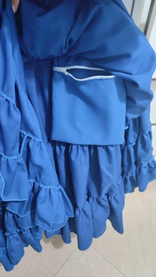 Traje Flamenca Talla 48 Lunares Azules