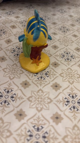 Figura PVC Flounder La Sirenita Disney Vintage