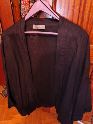 Blusa Lino Negra Talla XL