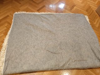 Alfombra beige pelo largo algodón
