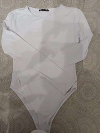 Body Zara manga larga blanco
