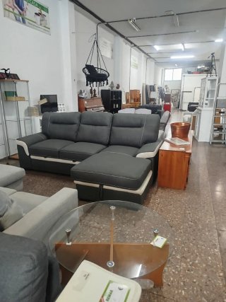 Sofá Cama Chaise Longue Gris Modelo Farrar