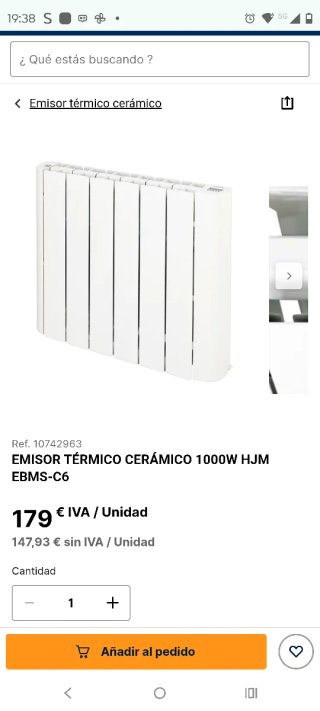 2 Emisores Térmico Cerámico HJM 1000W