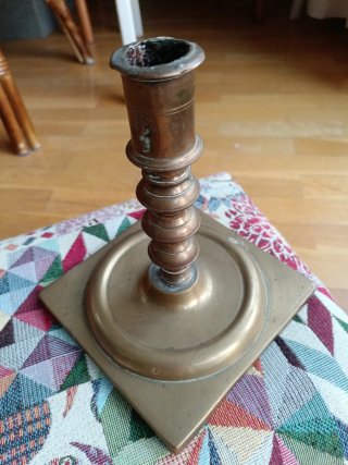 Candelabro Bronce Antiguo 15cm