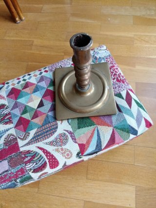 Candelabro Bronce Antiguo 15cm