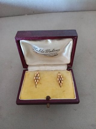 Pendientes oro 18k señora con brillante Pablo Gala