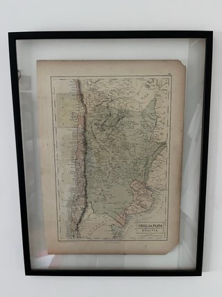 Mapa antiguo Chile y La Plata Bolivia