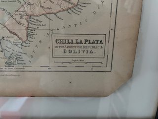 Mapa antiguo Chile y La Plata Bolivia