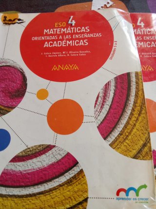 Matemáticas 4ESO, 3 LIBROS