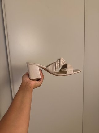 Sandalias Lefties Tacón Beige Talla 38