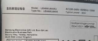 Televisión Samsung 49" Año 2017