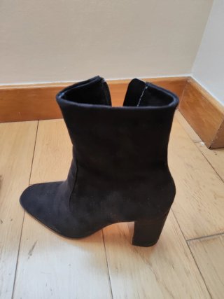 Botines Mango Ante Negro Talla 36