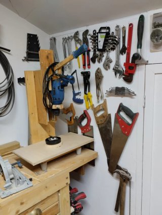 Taller contenido de taller de bricolaje de carpint