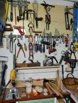 Taller contenido de taller de bricolaje de carpint