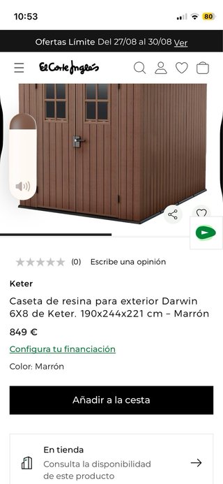 Caseta de jardín Keter Darwin Marrón