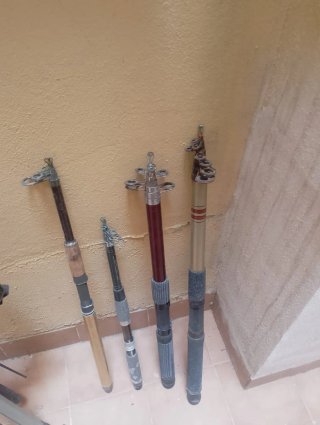 Juego de 6 cañas de pescar