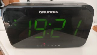 Radio Despertador Grundig Negro/Plata