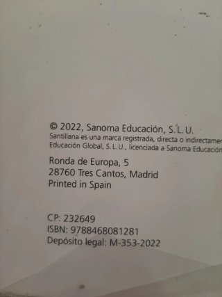Ciencias de la Naturaleza, 5° primaria. Santillana