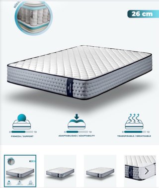 **NUEVO**Colchón Cecotec 135x190cm - 26cm Grosor.