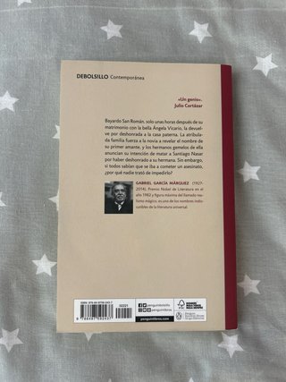 Libro “Crónica de una muerte anunciada”.