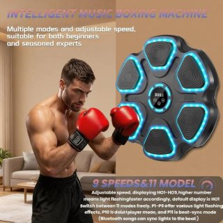 Máquina Boxeo Musical Bluetooth Pantalla LED