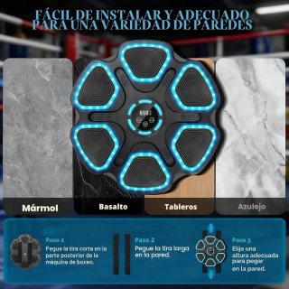 Máquina Boxeo Musical Bluetooth Pantalla LED