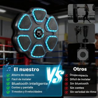 Máquina Boxeo Musical Bluetooth Pantalla LED