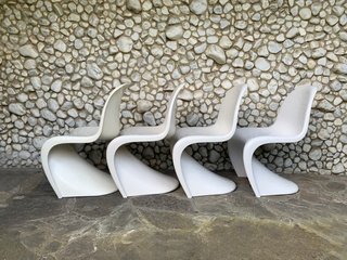 Lote 8 Sillas fibra de vidrio Verner Panton