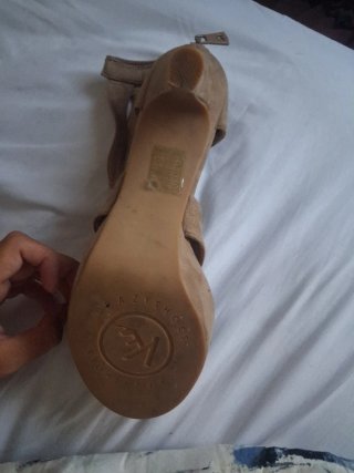 Tacones Beige Talla 38
