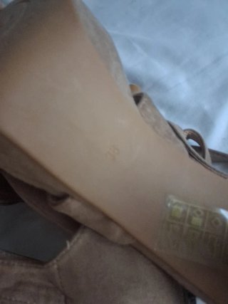 Tacones Beige Talla 38
