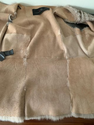 Chaleco pelo Conejo CH Beige/Marrón