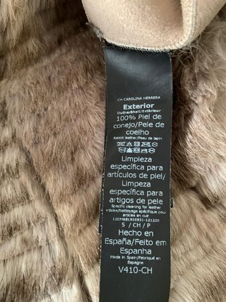 Chaleco pelo Conejo CH Beige/Marrón