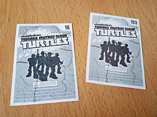Lote 2 cromos Tortugas Ninja Nickelodeon