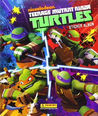 Lote 2 cromos Tortugas Ninja Nickelodeon