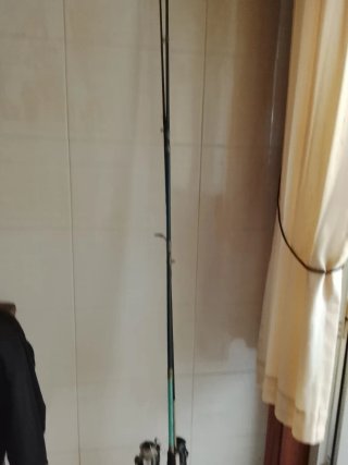 Caña de pescar con carrete
