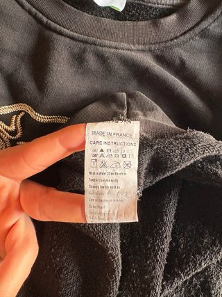 Felpa Kenzo Nera con Tigre Ricamato M Uomo