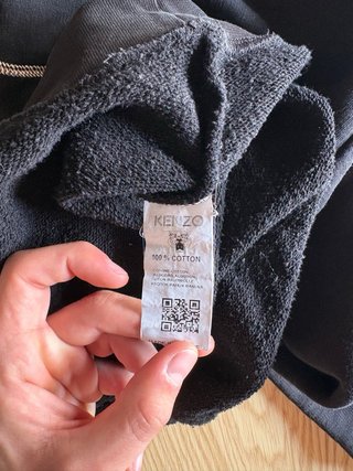Felpa Kenzo Nera con Tigre Ricamato M Uomo