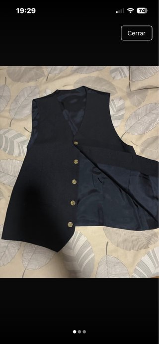 Chaleco de traje azul oscuro