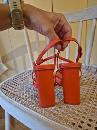 Sandalias Zara Naranja Talla 37