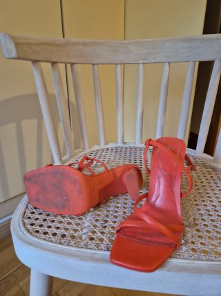 Sandalias Zara Naranja Talla 37