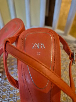 Sandalias Zara Naranja Talla 37